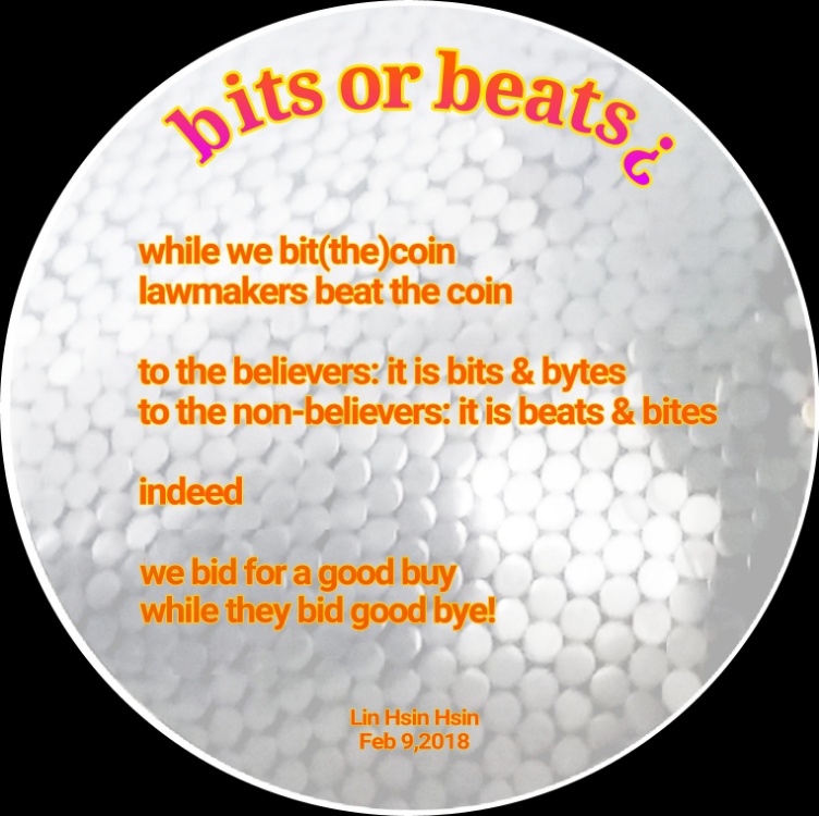 Cryptocurrency: bits or beats? Cryptocurrency --  Lin Hsin Hsin is the FIRST person in the world authored the phenomenon of CRYPTOCURRENCY BEFORE bitcoin was born, 1996.